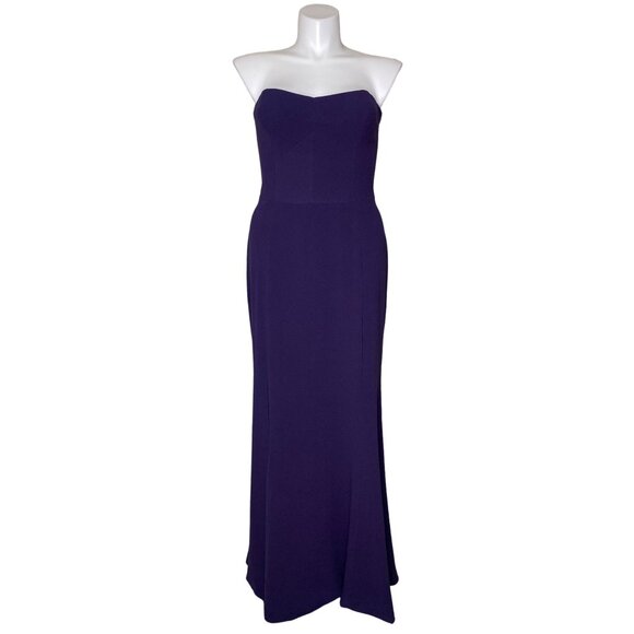 Dress The Population NWT $298 Ellen Strapless Trumpet Gown, Blue Women's Size XL - Picture 3 of 11